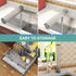 Roll Up Dish Drying Rack, Over the Sink Kitchen Dish Drainer, Foldable Sink Rack Mat, 304 Stainless Steel