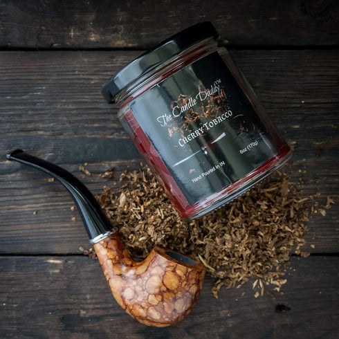 Cherry Tobacco Scented Candle - 6 Ounce Jar Candle