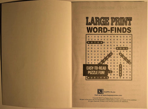 Kappa 3842 Publication Large Print Word-Finds Assorted Volumes, Multi