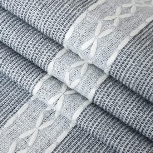 13x90inch Farmhouse Braided Striped Table Runner Rustic Embroidery Coffee Table Runners for Decorations Weddings