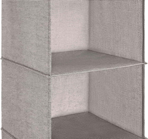 6 Closet Whitmor Hanging Accessory Shelves - Section Organizer - Light Grey
