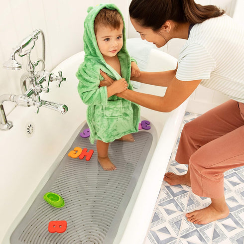 36"x17", Munchkin Soft Spot Baby Bath Mat for Tub, Cushioned Bathtub Mat for Toddlers and Kids, Grey
