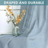 54 Inch 2 Country Dusty Blue Curtains for Kids Bedroom Length Panels Tab Top Semi Sheer Linen Light Reducing Privacy