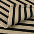 Black and Tan Outdoor Rug, 2x4.3 Striped Hand-Woven Entryway Mats, Reversible Layered Doormat