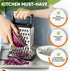 Spring Chef Professional Cheese Grater, XL Size, 4 Sides, Stainless Steel, Dishwasher Safe, Black