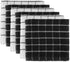DII Basic Terry Collection Windowpane Dishcloth Set, Black, 12x12, 6 Piece