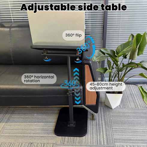 Couch,360Swivel C Table End Table Adjustable Height,Laptop Table for CouchBedReading Nook,C Shaped End for TV Tray,that
