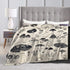 JIASTGO Cozy 40''X50'' Mushroom Throw Blanket Soft Warm Mushrooms Blankets Fuzzy Plush Fleece Mushroom Blanket Gifts