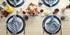DII PVC Tabletop Collection Woven Indoor/Outdoor Round Placemat Set, Nautical Blue, 6 Piece, 13.75"