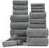 Ycosy 18 Piece Bath Towels Set,100% Microfiber Family Bathroom Towel with Hanging
