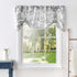 Victoria Park Toile Tie-Up Valence Window Curtain, Black