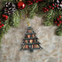 NGHYANNA 4 Inch NGHYANA Wooden Christmas Tree Ornament with Bookshelf Design Hanging Decoration