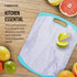 Farberware Plastic Cutting Board with Aqua Nonslip Edges and Stylish Marble Pattern-Dishwasher Kitchen Essential for Everyday Use-Durable Poly Material, Food-Safe, Easy to Clean, 11x14-Inch