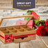 8 Set Bambuesi Tea Box Organizer with Drawer - Compartment Bamboo Wooden Tea Storage Chest with Acrylic Window