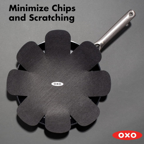 OXO 3 Piece Cookware Pan Protectors, Black