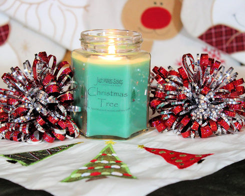 3 Pack - Christmas Tree Scented Blended Soy Candle | Hand Poured in The USA | Real Christmas Tree Fragrance