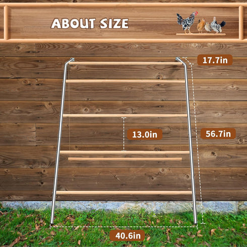 YUMEKA (74.4"), Large Chicken Roosting Bars with Swing Sturdy Metal Chicken Perch for Coop, Heavy Duty Jungle Gym