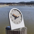 Wooden Silent Non-Ticking Battery Operated Clock - Decorative Small Mini Analog for Home and Office (White)