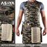 Asaya Chef Apron for Men and Women with Hand Towel and Bottle Opener - 10oz Canvas Cooking Apron Set.