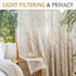 FMFUNCTEX Linen Semi Sheer Curtains for Bedroom, 84 Inches Long Yellow White Drapes with Grey Tree Branch Print
