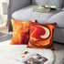 Emvency Set of 4 Throw Pillow Covers, Burnt Orange Abstract Red 20 Tan Funky Watercolor, 18x18 Inches