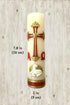 Alpha Omega Candle for Baptism, Confirmation, Easter Lent Cirio para Bautizo, Confirmacion O Boda (Red)