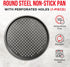 Non-Stick Pizza Pan with Holes - 13-Inch Perforated Pizza Crisper Carbon Steel Pizza Pan - 1 Round Pizza Trays PFOA PFOS and PTFE Free by BAKKENMASTER
