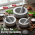 Set, 4 Priority Chef Heavy Duty Extra Large Mortar and Pestle Cup, Hand Carved from Natural Granite, Make Fresh