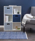 11x11x11, DII Polyester Cube Storage Collection Hard Sided Collapsible, Nautical Blue