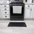 Anti-Fatigue Kitchen Faux Leather Non-Skid Cushioned Comfort Mat, 18" x 30", Diamond Black/Black