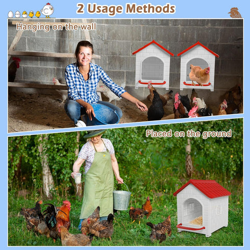Nesting Boxes for Chicken, Plastic Single Compartment Chicken Nesting Box for Laying Eggs for Hens, Ducks and Poultry