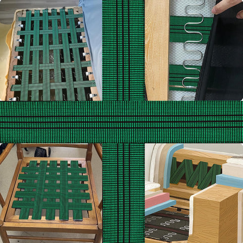 KEPYDRMTF 2 6 Rolls Webbing Band Replacement for Chair, Couch, Sofa, Upholstery Seater Repair Material, Elastic, Latex