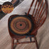 15" VHC Brands Heritage Farms WovenJute Chair Pad with Ties, Round