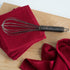 Now Designs Set of 4 Ripple Kitchen Dishcloths, Carmine Red
