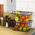 Simple Houseware 2 Pack Stackable Single Wire Basket (11.5 x 15 x 7.5 in) for Organizing Storage Solutions
