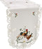 Embroidered Rooster Country Chic Lace Farmhouse Table Runner, Dresser Scarf, Coffee Table