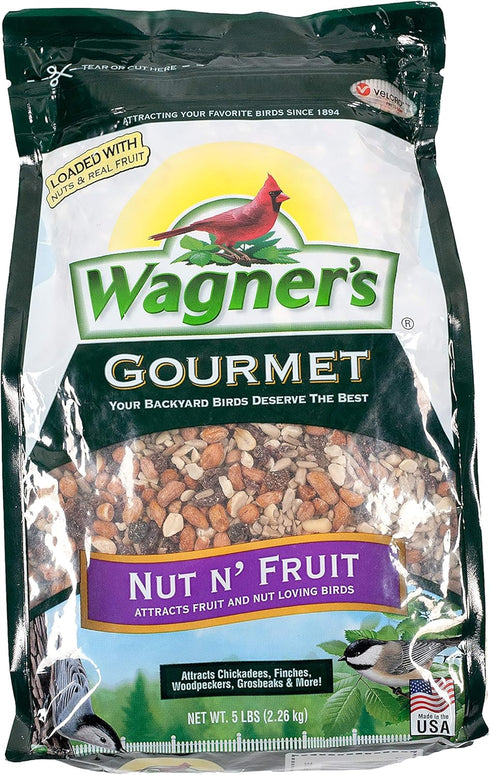 Wagner's 82072 Gourmet Nut & Fruit Wild Bird Food, 5 Pound (Pack