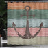Ambesonne Anchor Shower Curtain, Ocean Theme Rustic Marine Design, Cloth Fabric with 12 Hooks, 69" x 75"