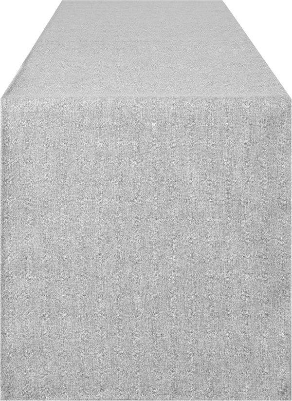 Winotic Table Runner 13 x 90 Inches Long, Cotton Linen Farmhouse Style Grey