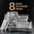 PLASTICPRO 10 Pack Heavy Duty Aluminum Pans, 6.5'' x 9" Disposable Pans with Covers for Baking and Cooking