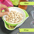 Southern Homewares Double Pedestal Serving Pistachio Bowl with Shell Storage Green Interior, Ideal for Peanuts