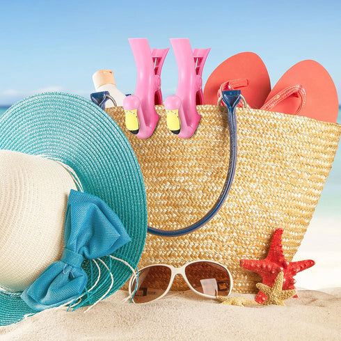 4 Pieces Beach Towel Clip, Jumbo Size Chair Clips, Towel Holder Clothes Pegs for Cruise, Patio, Pool Holiday Vacations