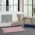 French Connection Nellore Bathroom Rugs, Woven and Beaded, 17" x 28", Navy, Durable Bath Mats
