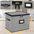 Champagne Flute Storage Box, Quilted Hard Shell Container for Wine Glasses, Stackable, Grey