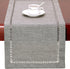 Grelucgo Handmade Hemstitch Gray Dining Table Runner - Rectangular 14 by 48 Inch or Dresser Scarf