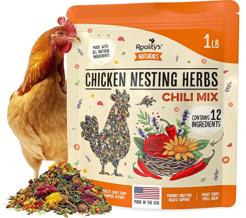 Roosty's Naturals Chicken Nesting Herbs - Chili Mix | 1LB Premium Nesting