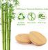 Set 12 Pack Oui Yogurt Lids - Bamboo & Wooden, Silicone Sealed, with Glass Storage Lids