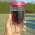 Southern Homewares 10oz Merlot Red Lid Wine Tumbler, 2-Pack, Insulated Double Wall Acrylic
