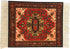 Set of 4 Rug Table Coasters – Oriental Design Fabric Drink Mats, Absorbent Kitchen Accessories, Red Blue