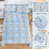 4 Set Sets Viviland Pieces Boys Blue Truck Full Sheet - Soft Microfiber Fitted Flat Sheets & Pillowcases - Construction